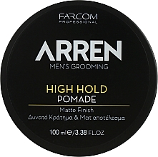 Парфумерія, косметика Помадка для укладання волосся сильної фіксації, матова - Arren Men's Grooming Pomade High Hold