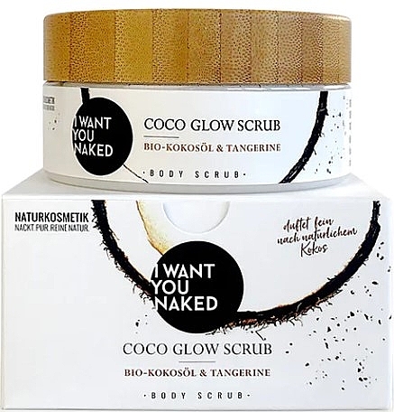 Скраб для тіла з органічним кокосовим маслом і мандарином - I Want You Naked Coco Glow Scrub — фото N1