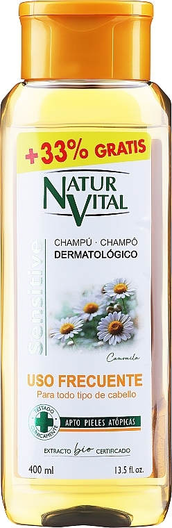Шампунь для частого использования с ромашкой - Natur Vital Shampoo Sensitive Camomila — фото N1