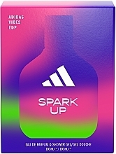 Adidas Vibes Spark Up - Набор (edp/100ml + sh/gel/100ml) — фото N2