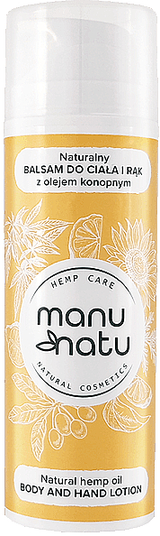 Бальзам для тела и рук - Manu Natu Natural Hemp Oil Body And Hand Lotion — фото N1