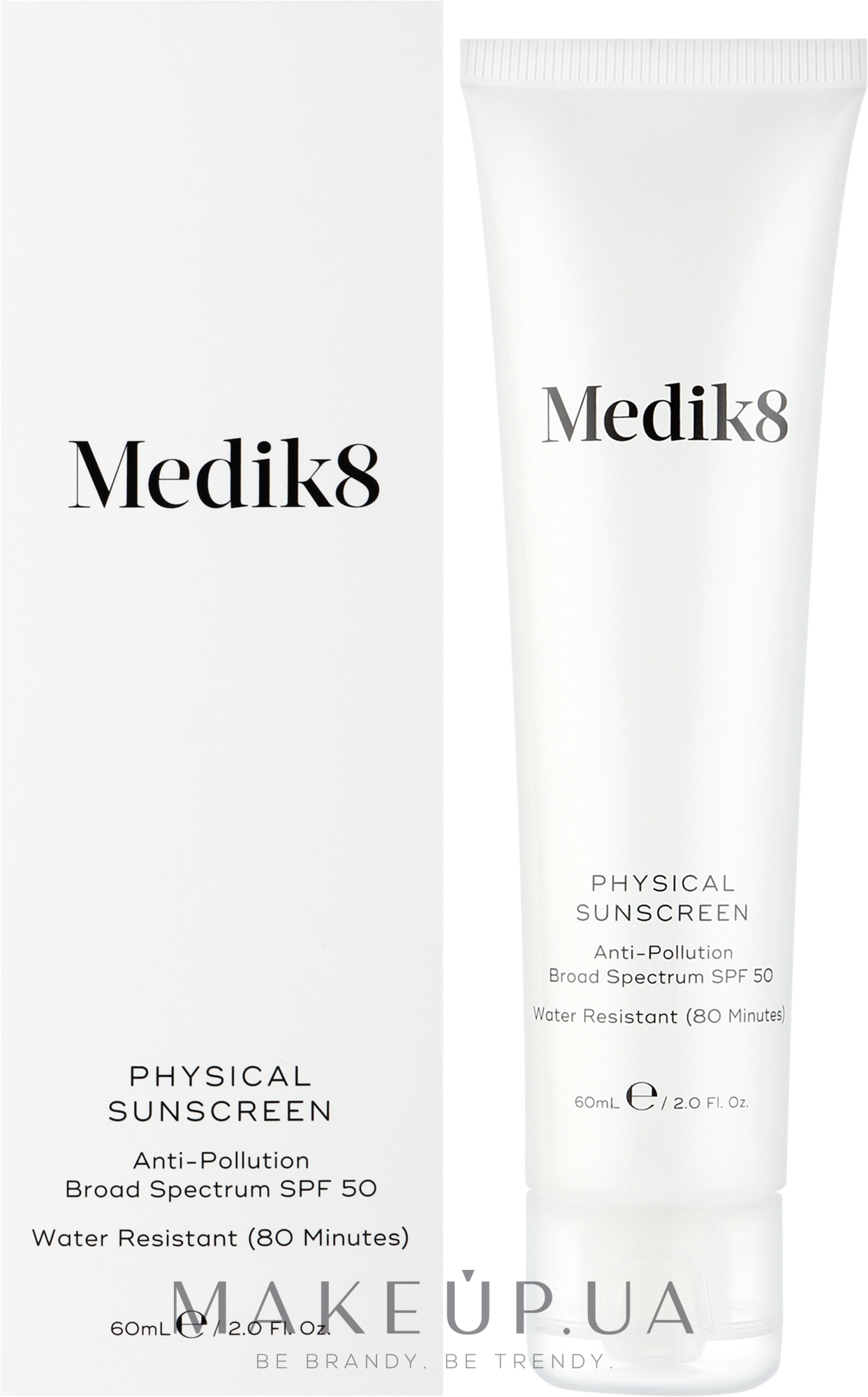 Солнцезащитный крем - Medik8 Physical Sunscreen SPF 50 — фото 60ml
