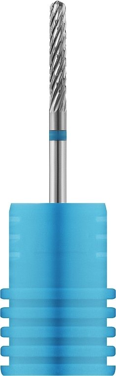 Фреза твердосплавная "Цилиндр, полусферический конец" 144190023, 2 мм, синяя - Nail Drill — фото N1