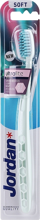 Зубна щітка, ультрам'яка, бірюзова - Jordan Ultralite Adult Toothbrush Sensitive Ultra Soft — фото N1