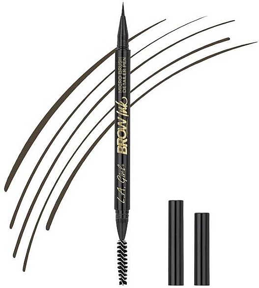 Ручка-карандаш для бровей с микро-кисточкой - L.A. Girl Brow Ink Micro Brush Detailer Pen — фото N2