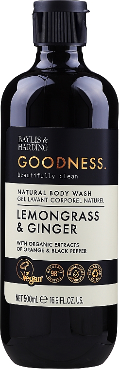 Гель для душа - Baylis & Harding Goodness Lemongrass & Ginger Natural Body Wash