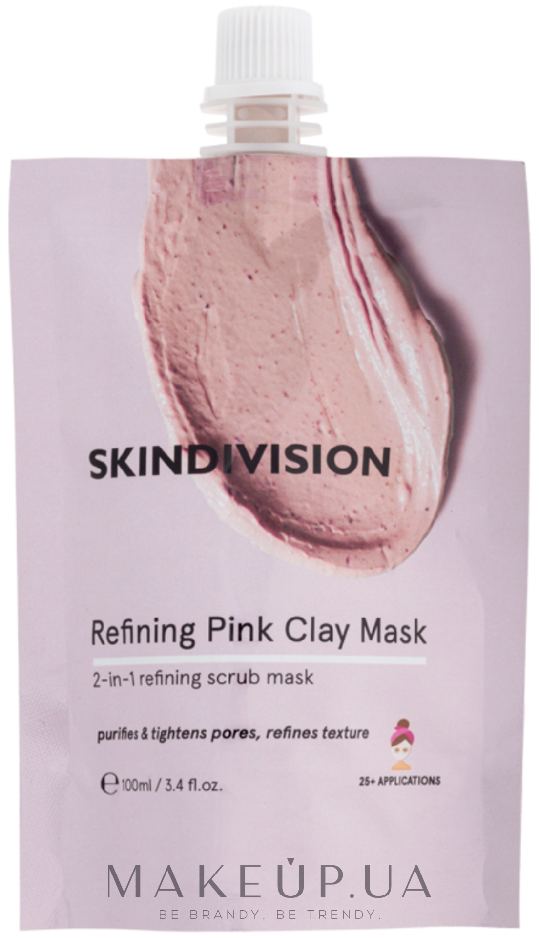 Очищающая маска-скраб 2-в-1 - SkinDivision Refining Pink Clay Mask — фото 100ml