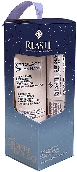 Набір - Rilastil Xerolact (h/cr/30ml + lip/balm/4.8g) — фото N1