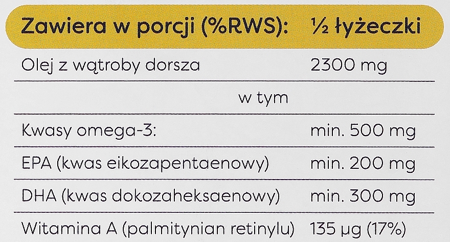 Пищевая добавка "Омега 3", 500 мг, со вкусом лимона, для детей - Osavi Tran Norweski Kids  — фото N4