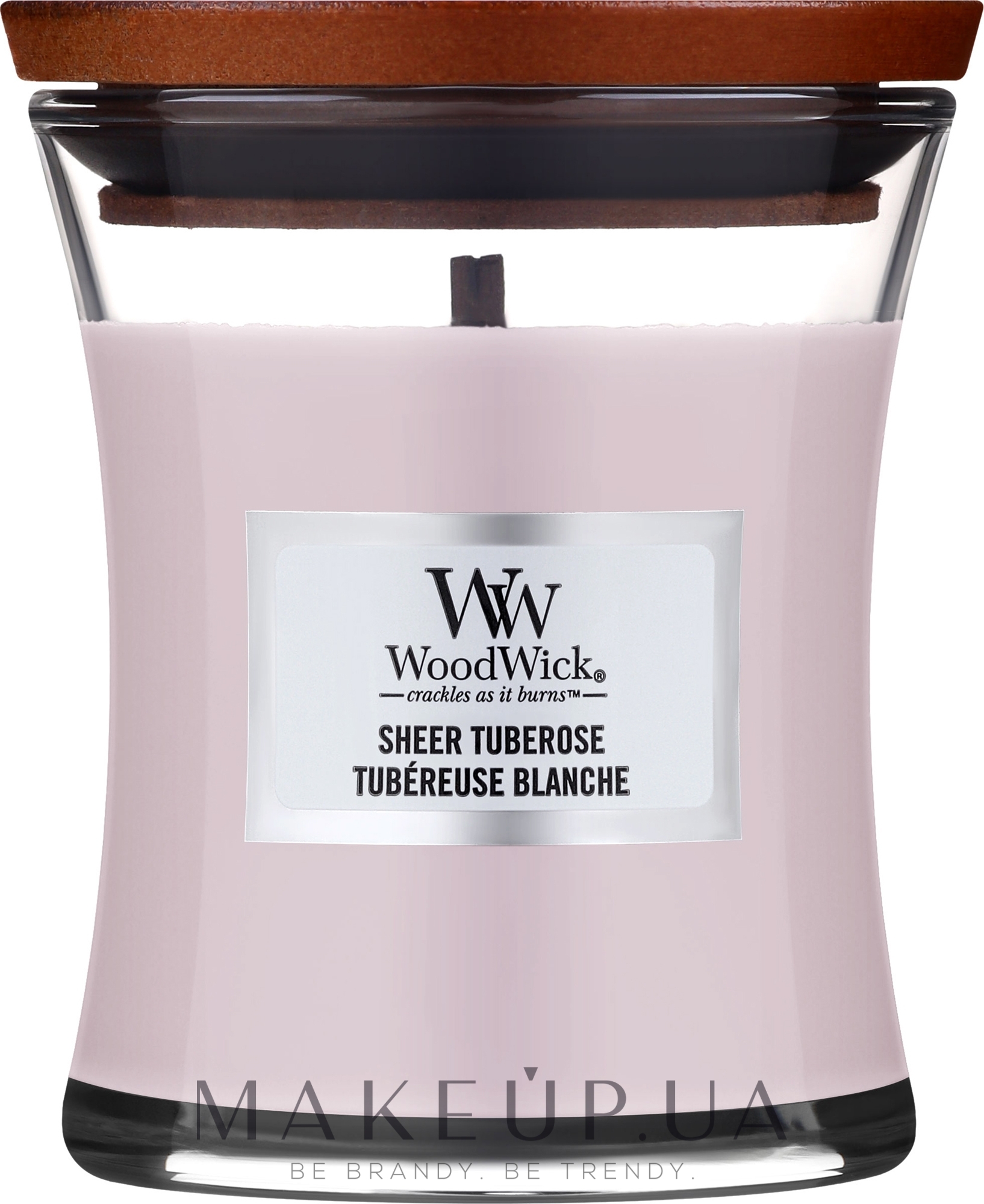 Ароматична свічка - WoodWick Sheer Tuberose Candle — фото 275g