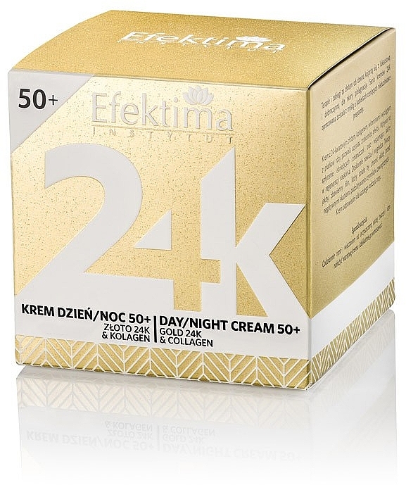 Крем для обличчя 50+ - Efektima Instytut 24K Gold & Collagen Day/Night Cream 50+ — фото N1