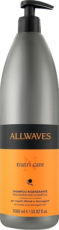 Шампунь для пошкодженого волосся - Allwaves Nutri Care Regenerating Shampoo — фото N1