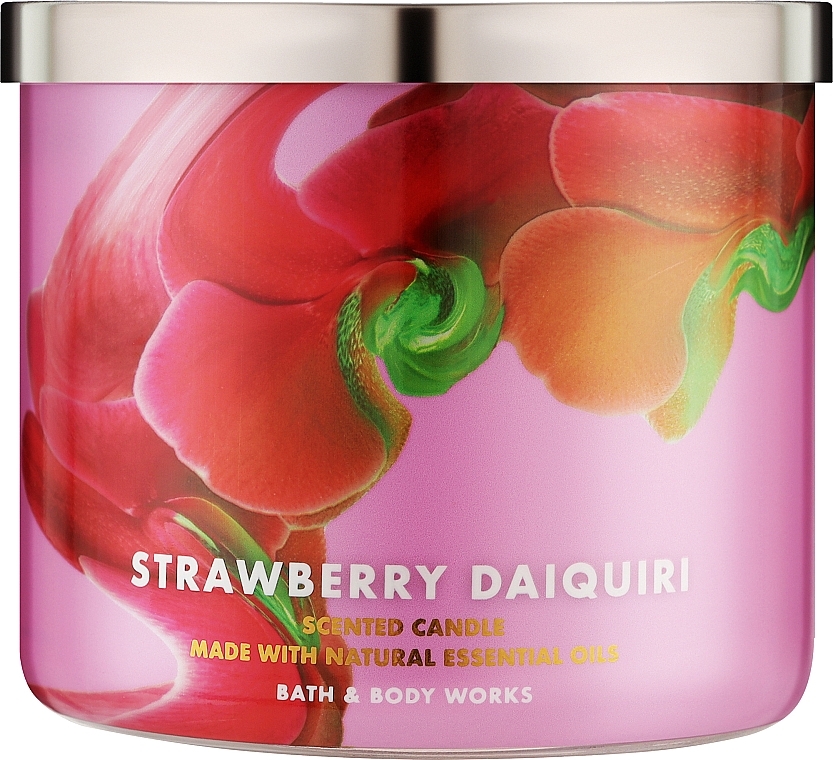 Аромасвеча 3-х фитильная - Bath and Body Works Strawberry Daiquiri Candle — фото N1