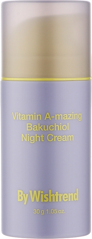 Нічний крем для обличчя з ретинолом і бакучіолом - By Wishtrend Vitamin A-mazing Bakuchiol Night Cream
