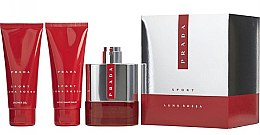 Духи, Парфюмерия, косметика Prada Luna Rossa Sport - Набор (edt/100ml + sh/gel/100ml+a/sch/balm/100ml)