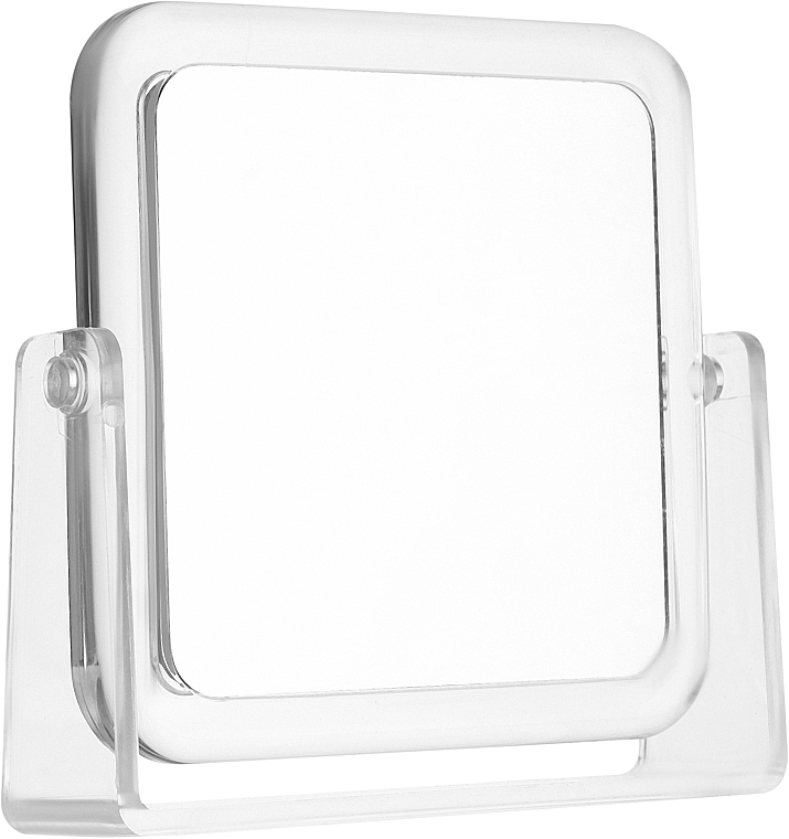 Двустороннее косметическое квадратное зеркало с увеличением, прозрачное - BoxUp FT-071 — фото N1