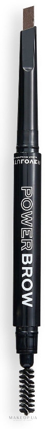 Автоматический двухсторонний карандаш для бровей - Relove By Revolution Power Brow Pencil — фото Brown