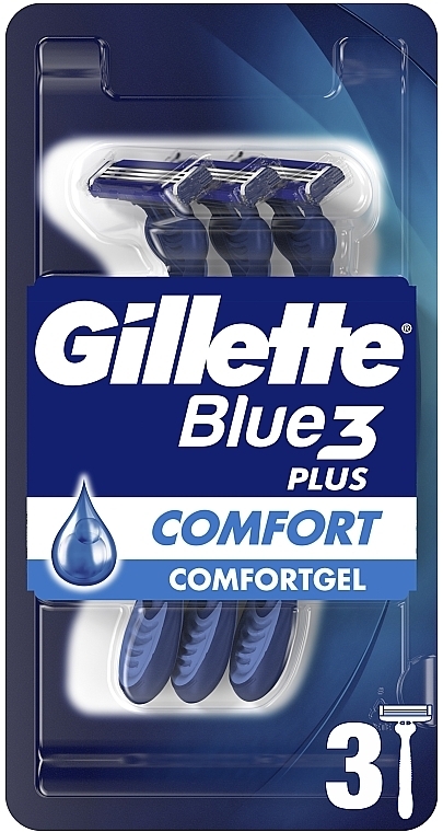 Набор одноразовых станков для бритья, 3 шт - Gillette Blue 3 Comfort — фото N1