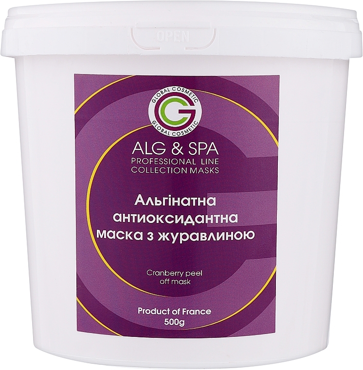 Альгінатна маска антиоксидантна з журавлиною - ALG & SPA Professional Line Collection Masks Cranberry Peel Off Mask — фото N2