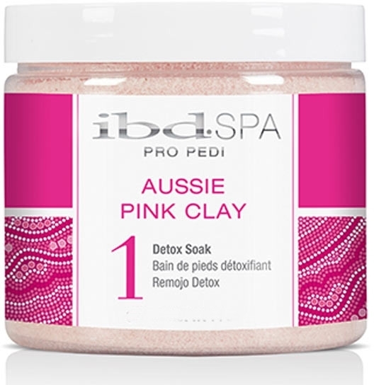 Сіль для ванн для рук і ніг із рожевою глиною - IBD Aussie Pink Clay Detox Soak — фото N1