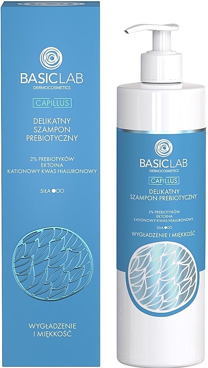 Ніжний пребіотичний шампунь для волосся - BasicLab Dermocosmetics Capillus — фото N1