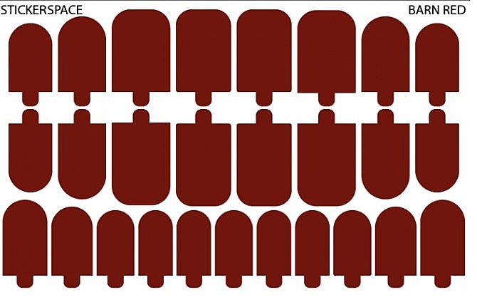 Дизайнерські наклейки для нігтів "Barn Red mani" - StickersSpace — фото N1