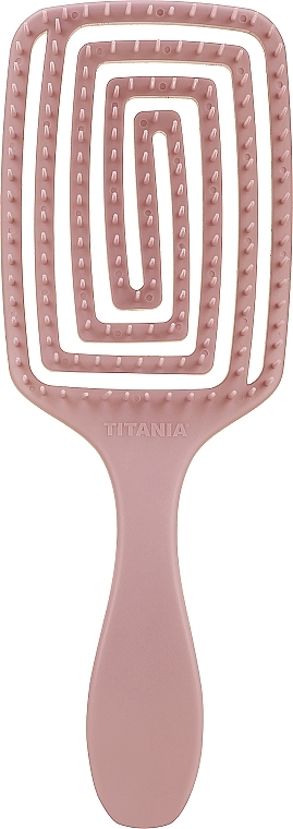 Щетка для волос массажная, скелетон "Flexi", 24 см, светло-розовая - Titania — фото N1