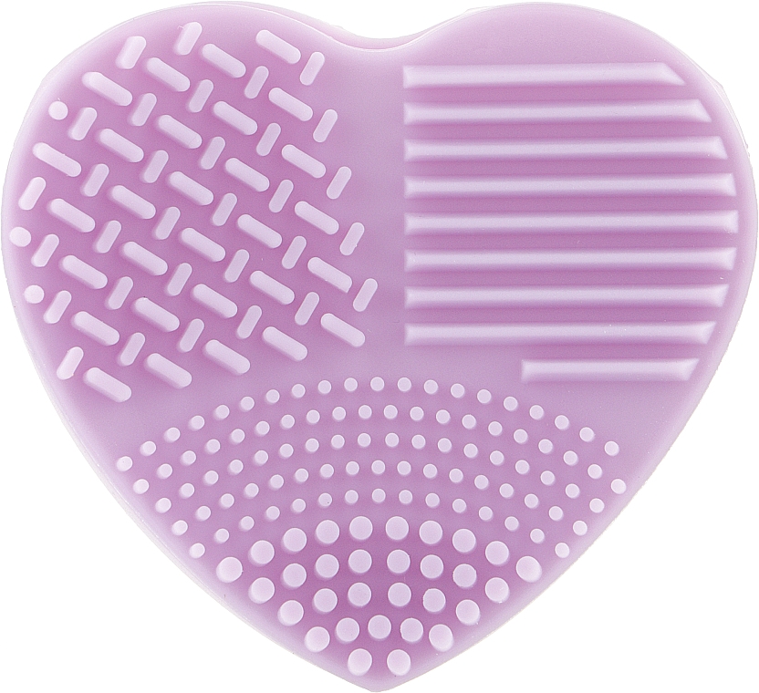 Очищувач пензлів "Сердечко", фіолетовий - Ilu Brush Cleaner Purple — фото N1