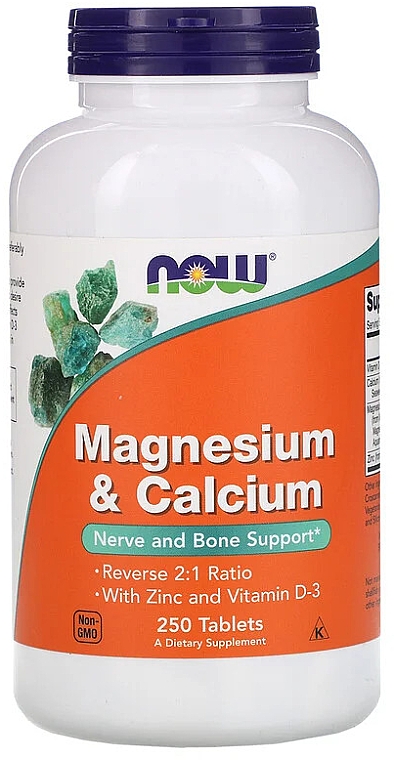 Харчова добавка "Магній і кальцій" - Now Foods Magnesium & Calcium — фото N4