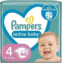 Парфумерія, косметика Підгузки Active Baby 4 (9-14 кг), 46 шт. - Pampers