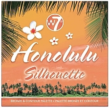 Палетка для контурування - W7 Honolulu Silhouette Bronze and Contour Palette — фото N2