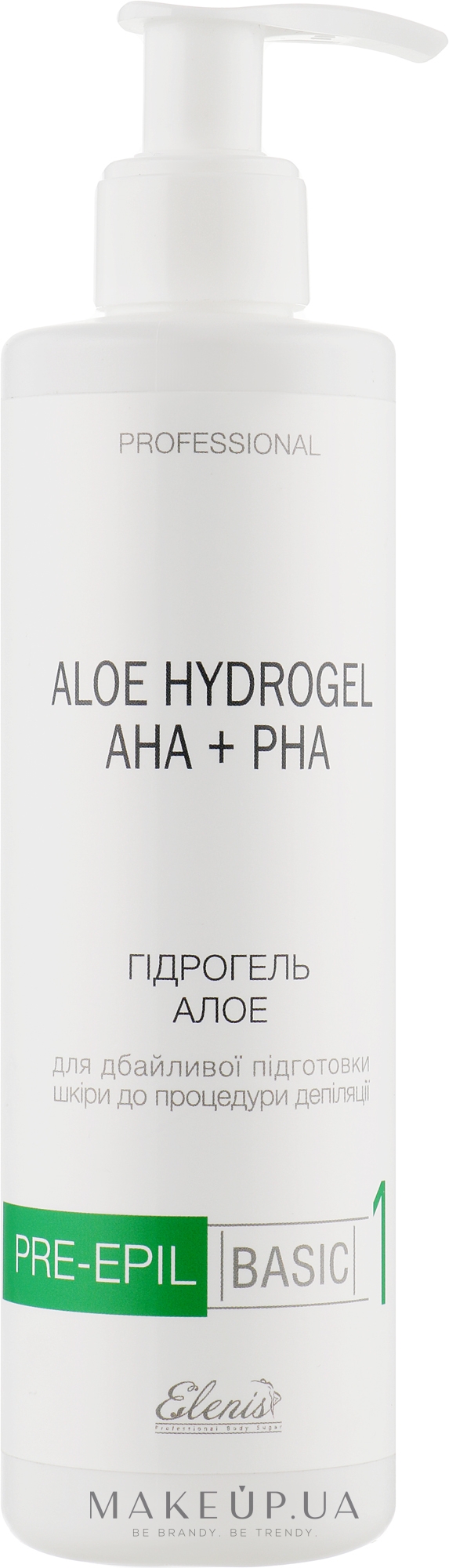 Алое гідрогель до депіляції - Elenis Aloe Hydrogel AHA+PHA — фото 250ml