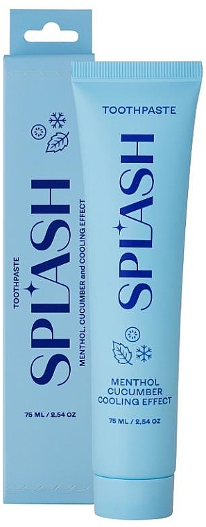 Зубна паста освіжальна з відбілювальним ефектом зі смаком ментолу та огірка - Splash — фото N1