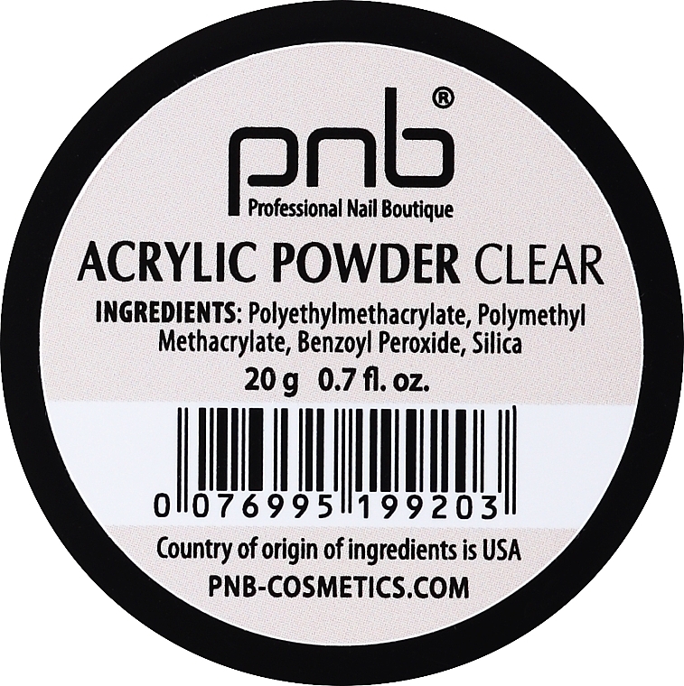Прозора акрилова пудра  - PNB Acrylic Powder Clear