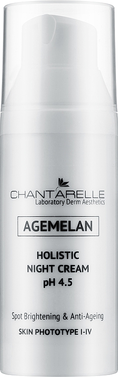 Омолаживающий осветляющий ночной крем - Chantarelle Agemelan Holistic Night Cream pH 4.5 — фото N1