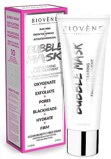 Пузырьковая маска для лица - Biovene Bubble Mask Deep Clearing Facial Treatment — фото N1