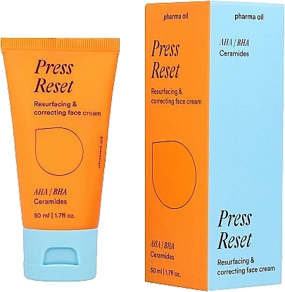 Оновлювальний і коригувальний крем для обличчя - Pharma Oil Press Reset Resurfacing & Correcting Face Cream — фото N2