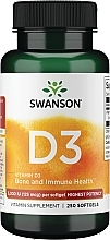 Харчова добавка "Вітамін D3" - Swanson Vitamin D3 5000 IU — фото N1