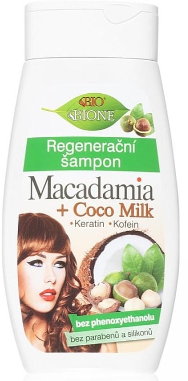 Восстанавливающий шампунь - Bione Cosmetics Macadamia + Coco Milk Shampoo — фото N1