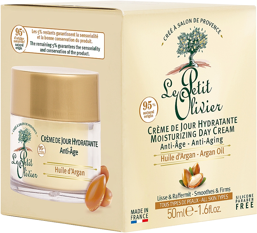 Антивіковий денний крем з аргановою олією - Le Petit Olivier Moisturizing Anti-Age Day Cream — фото N3