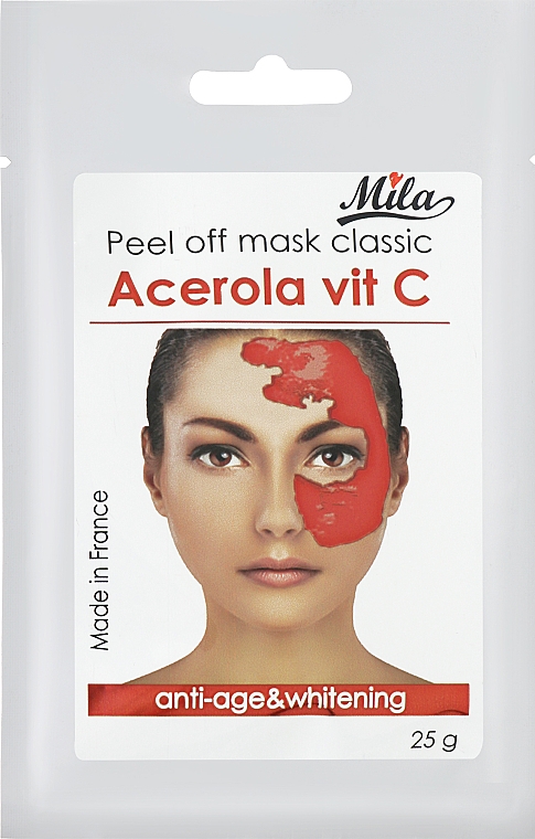 Маска альгінатна класична порошкова "Ацерола та вітамін С" - Mila Mask Peel Off Acerola — фото N1