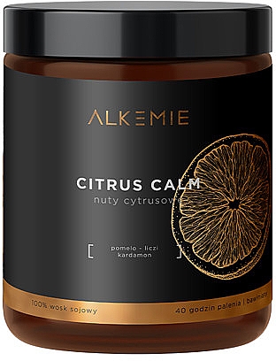 Соевая свеча с цитрусовым ароматом - Alkmie Citrus Calm  — фото N1