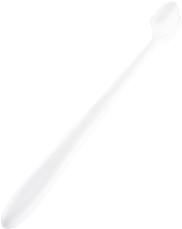 Зубна щітка з мікрофібри, м'яка, біла - Kumpan M02 Microfiber Toothbrush — фото N1