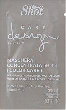 Маска-концентрат для окрашенных волос - Shot Care Design Color Care Extreme Formula Mask Very Dry Hair (пробник) — фото N1