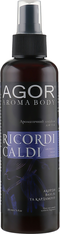 Ароматический лосьон для тела - Agor Aroma Body Ricordi Caldi — фото N1