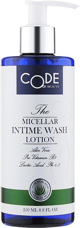 Мицеллярное интимное мыло c экстрактом алоэ - Code Of Beauty Micellar Intime Wash Lotion