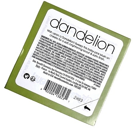 Румяна для лица - Benefit Dandelion Blush Powder — фото N2