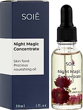 РОЗПРОДАЖ Нічна олія-концентрат для обличчя з квітами гомфрени - Soie Night Magic Concentrate * — фото N2