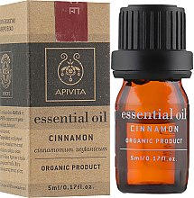 Ефірне масло - Apivita Aromatherapy Organic Cinnamon Oil — фото N1
