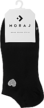 Парфумерія, косметика Жіночі короткі шкарпетки з вишивкою у вигляді серця, чорні - Moraj